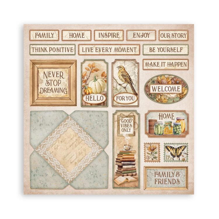 STAMPERIA GOLDEN HARMONY BLOCK 30.5/30.5 CM - SBBL160 - Image 19