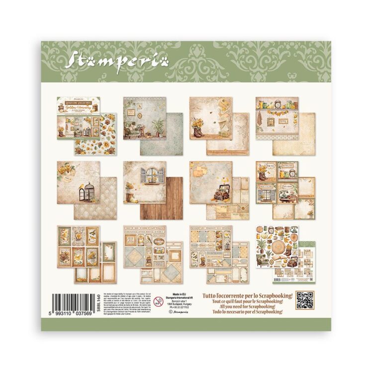 STAMPERIA GOLDEN HARMONY BLOCK 30.5/30.5 CM - SBBL160 - Image 24