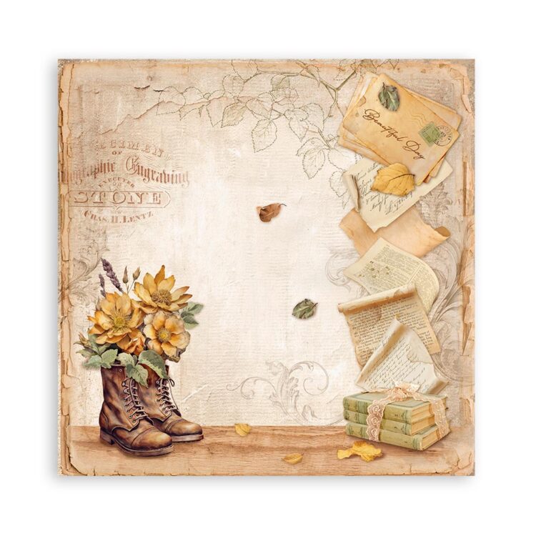 STAMPERIA GOLDEN HARMONY BLOCK 30.5/30.5 CM - SBBL160 - Image 5