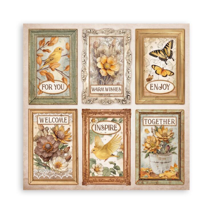 STAMPERIA GOLDEN HARMONY BLOCK 30.5/30.5 CM - SBBL160 - Image 17