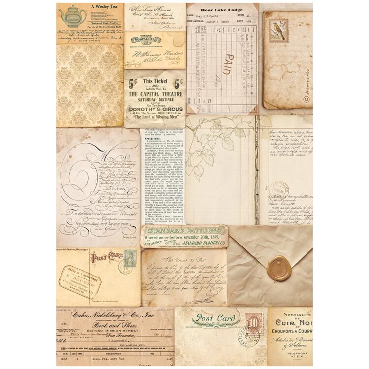 STAMPERIA DECOUPAGE RICE PAPER A4 - DFSA4947 - Image 1