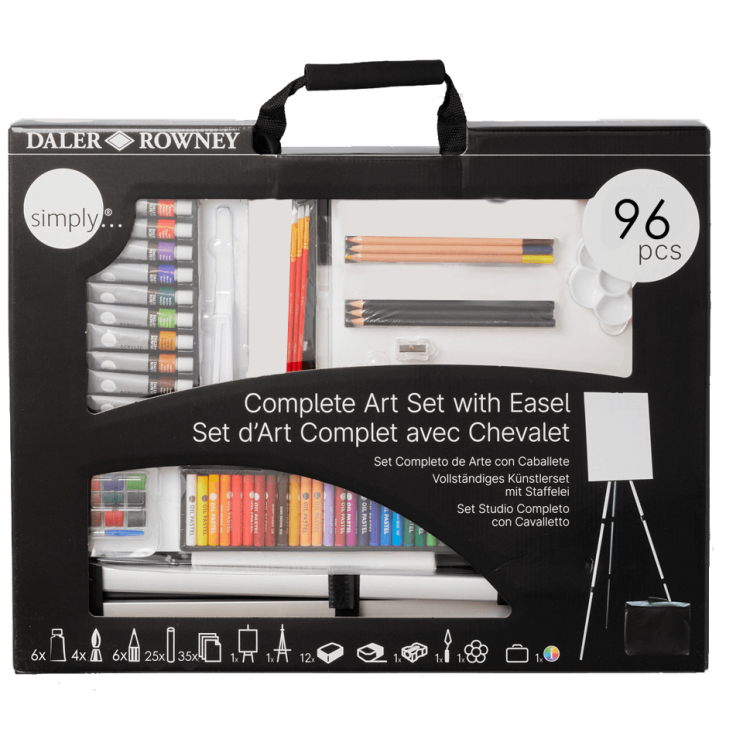 DALER ROWNEY ART STUDIO TRIPOD SET 96 PIECES - Image 1