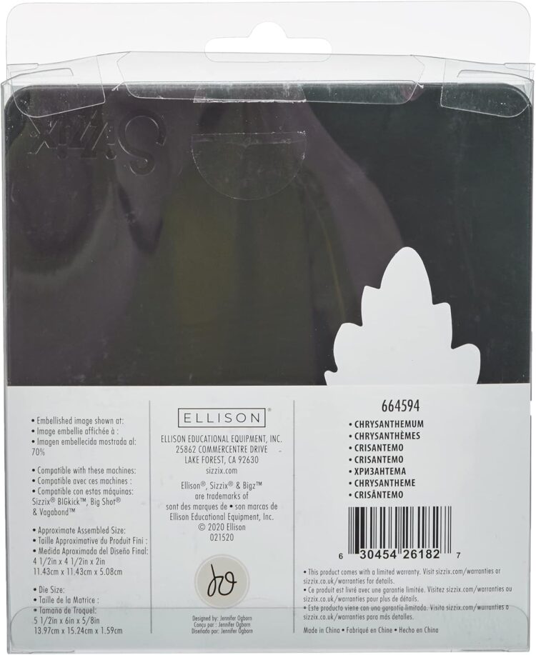 SIZZIX BIGZ CUTTING DIES - CHRYSANTHEMUM - Image 3