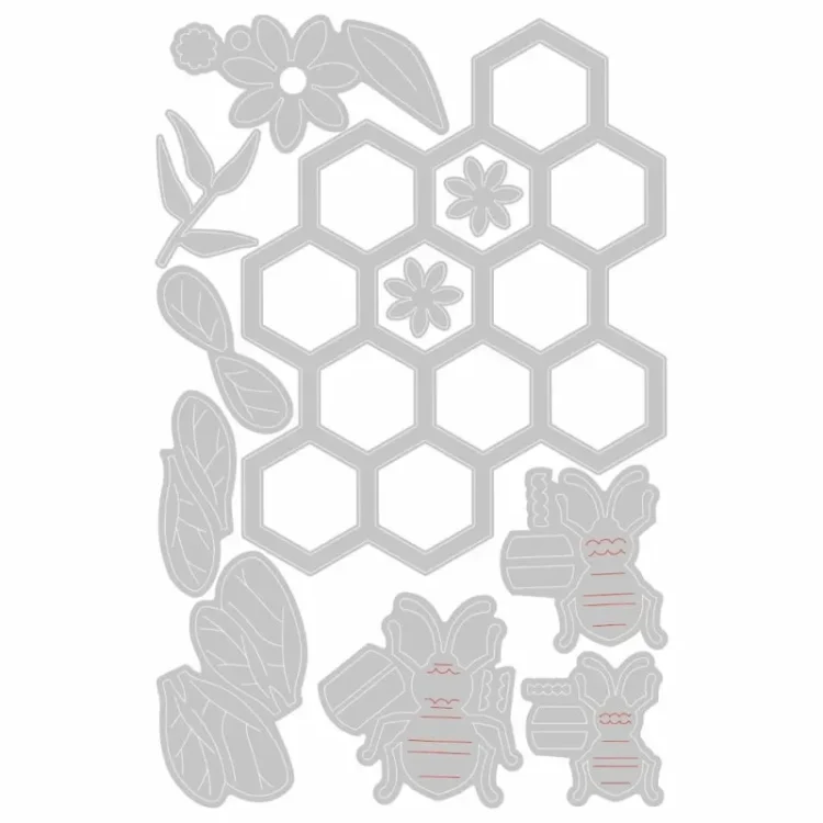 SIZZIX THINLITS CUTTING DIES - BEE HIVE - Image 3