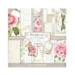 STAMPERIA LETTERS & FLOWERS BLOCK PAPER 30.5/30.5CM-SBBL22