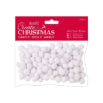 DOCRAFTS MINI POMPOMS FOR DECORATION 120 PCS. WHITE - PMA 105956