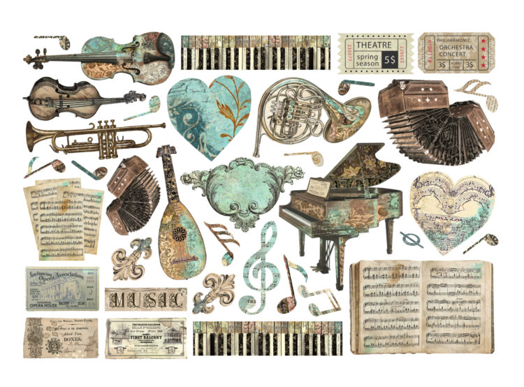 STAMPERIA MUSIC EPHEMERA - DFLCT56 - Image 2