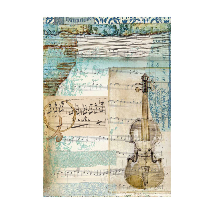 STAMPERIA MUSIC DECOUPAGE PAPER 8PCS. A6 DFSAK6033 - Image 9