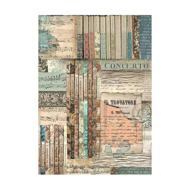 STAMPERIA MUSIC DECOUPAGE PAPER 8PCS. A6 DFSAK6033 - Image 7