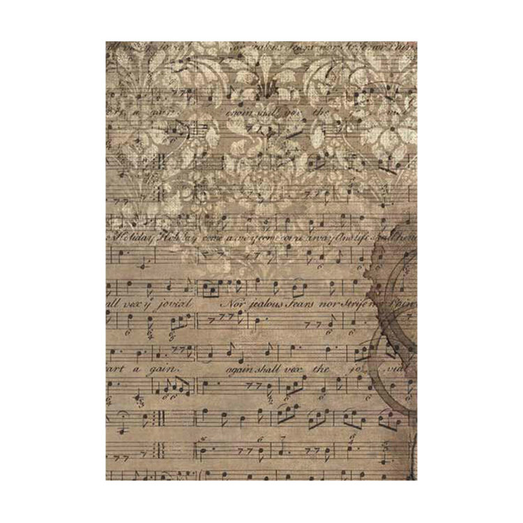 STAMPERIA MUSIC DECOUPAGE PAPER 8PCS. A6 DFSAK6033 - Image 2
