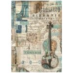 STAMPERIA MUSIC DECOUPAGE RICE PAPER A4 - DFSA4965
