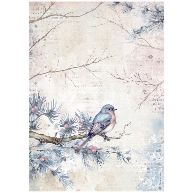 STAMPERIA DEWDROPS DECOUPAGE RICE PAPER A4 - DFSA4973 - Image 1