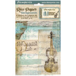 STAMPERIA MUSIC DECOUPAGE PAPER 8PCS. A6 DFSAK6033