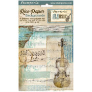 STAMPERIA MUSIC DECOUPAGE PAPER 8PCS. A6 DFSAK6033