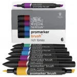 W&N PROMARKER SET OF 6 COLORS RICH TONES - Image 4