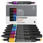 W&N PROMARKER SET OF 6 COLORS RICH TONES - Image 4
