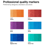 W&N PROMARKER SET OF 6 COLORS RICH TONES - Image 2