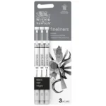 W&N BLACK FINE WRITERS SET 3 PCS, 0.5, 0.8, 1.0