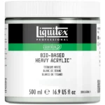 LIQUITEX ACRYLIC PAINT BIO-BASED HEAVY 500ML TITANIUM WHITE