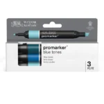 W&N PROMARKER SET OF 3 COLORS BLUE TONES