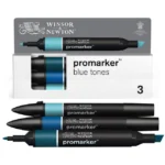 W&N PROMARKER SET OF 3 COLORS BLUE TONES - Image 2