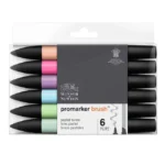 W&N PROMARKER SET OF 6 COLORS PASTEL TONES
