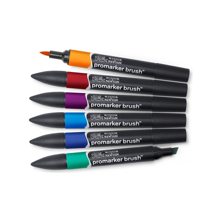 W&N PROMARKER SET OF 6 COLORS RICH TONES - Image 3