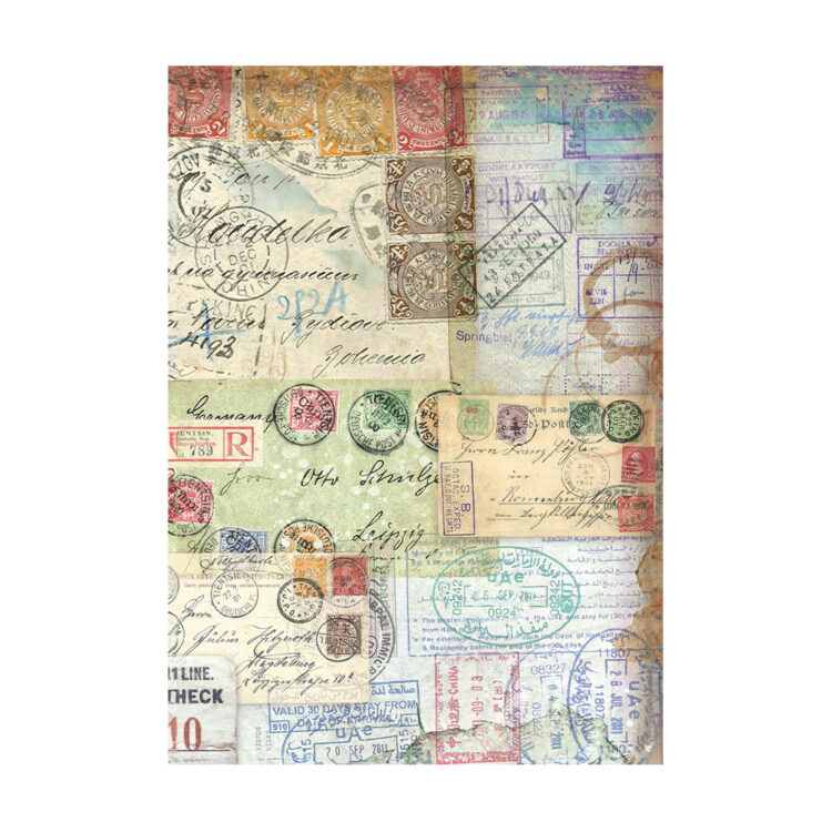 STAMPERIA ART OF TRAVELLING DECOUPAGE PAPER 8PCS A6 DFSAK6035 - Image 2