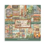 STAMPERIA ART OF TRAVELLING PAPER BLOCK 20.3/20.3 CM - SBBS120