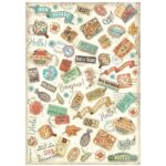 STAMPERIA ART OF TRAVELLDECOUPAGE RICE PAPER A4-DFSA4980