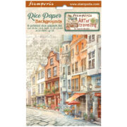 STAMPERIA ART OF TRAVELLING DECOUPAGE PAPER 8PCS A6 DFSAK6035