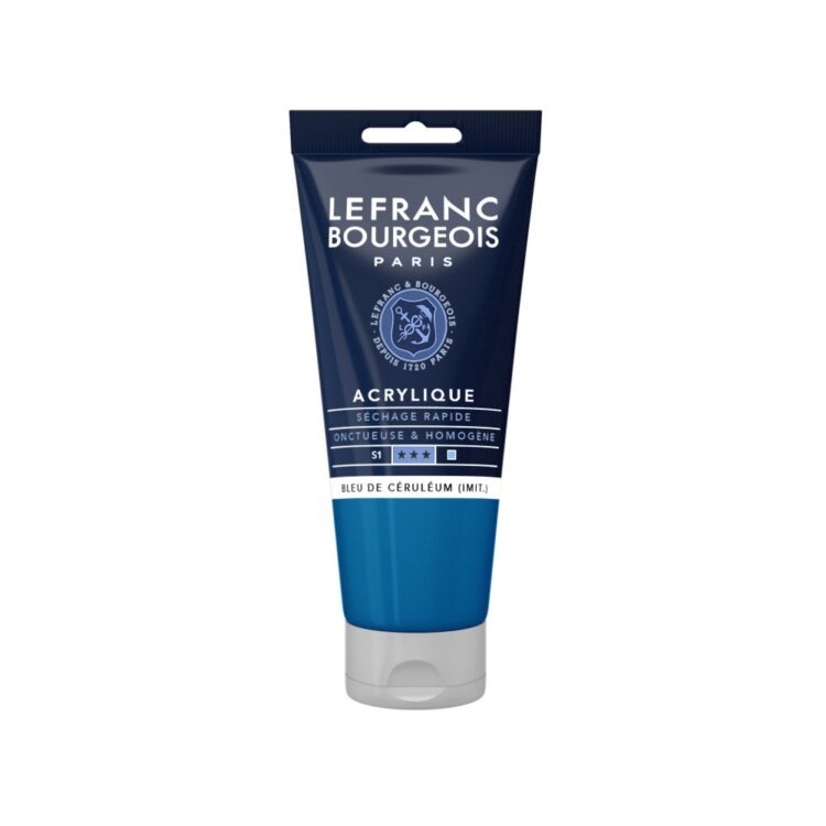 L&B ACRYLIC PAINT FINE 200 ML - CERULEAN BLUE HUE 065 - Image 1