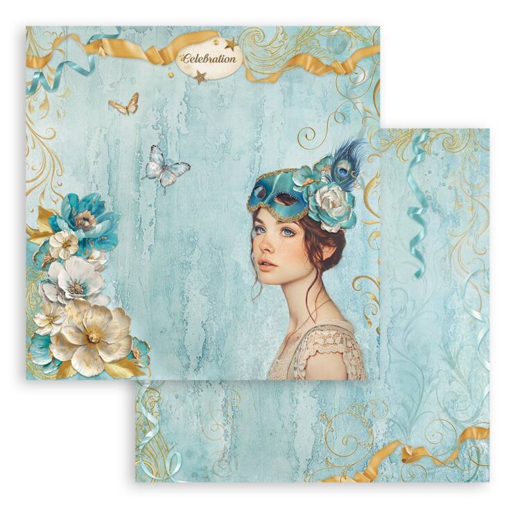 full_SBB1044_1 STAMPERIA MASQUERADE DESIGNER CARDBOARD 30.5/30.5CM-SBB1044 - Image 1