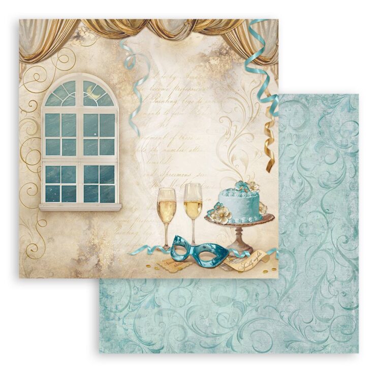 STAMPERIA MASQUERADE DESIGNER CARDBOARD 30.5/30.5CM-SBB1046 - Image 1