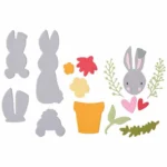 SIZZIX THINLITS CUT DIES - BUNNY BITS AND BLOOMS 2 - Image 5