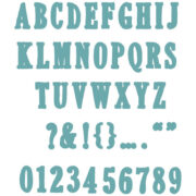 SIZZIX THINLITS CUTTING DIES - FINE LINE ALPHA 02