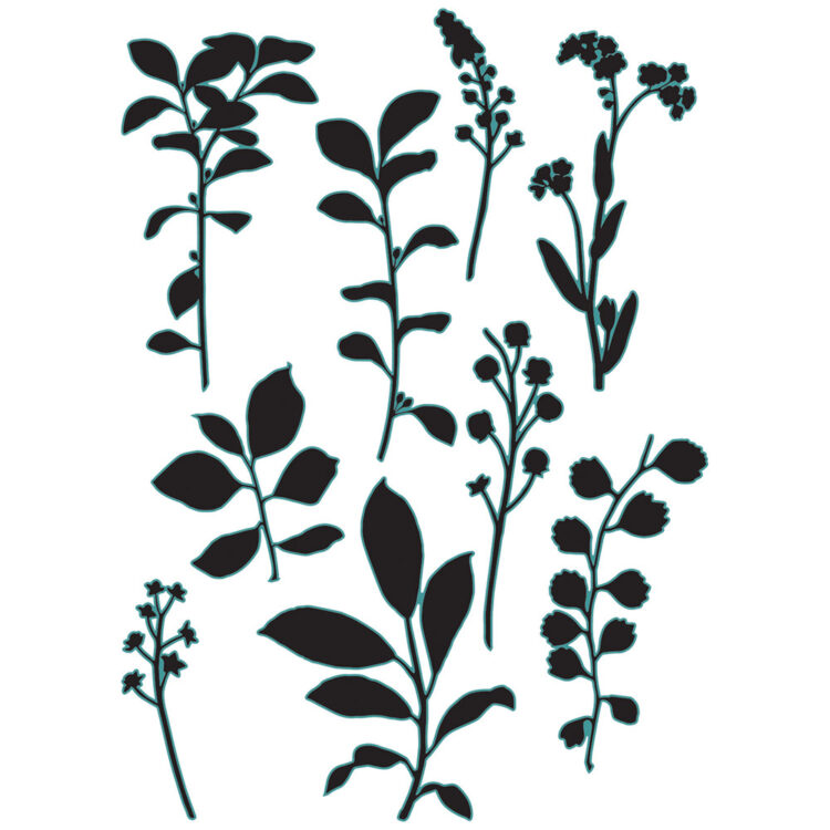 SIZZIX THINLITS CUTTING DIES - FINE STEMS 02 - Image 1