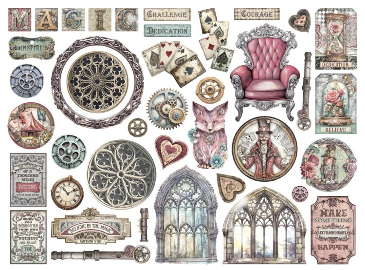 STAMPERIA MASTER OF MAGIC DIE CUTS DFLDC112 - Image 2