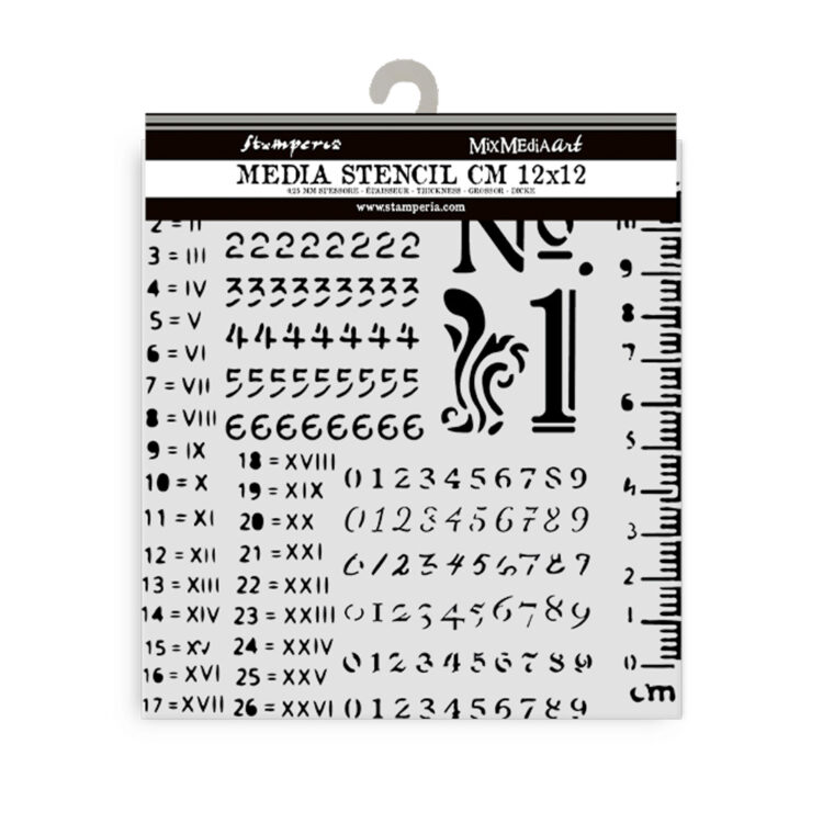 STAMPERIA NUMBERS PATTERN PATTERN 12 X 12 CM - KSTDS-22 - Image 2
