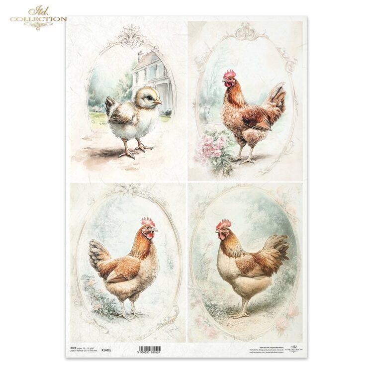 R1402L ITD COLLECTION DECOUPAGE RICE PAPER A3 - R1402L - Image 1