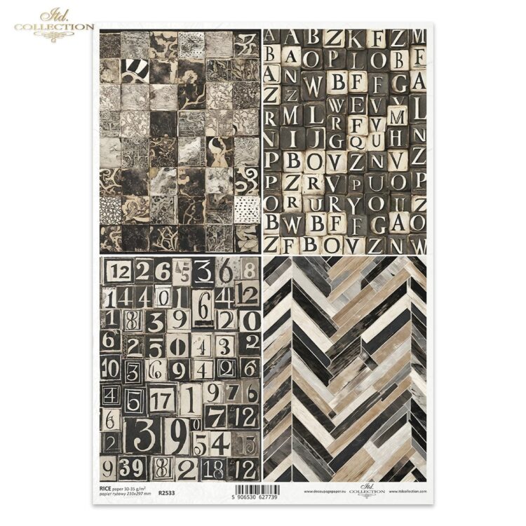 R2533 ITD COLLECTION DECOUPAGE RICE PAPER A4 - R2533 - Image 1