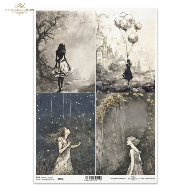 R2538 ITD COLLECTION DECOUPAGE RICE PAPER A4 - R2538 - Image 1
