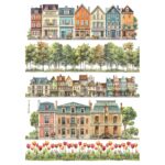 STAMPERIA HOUSES DECOUPAGE RICE PAPER A4-DFSA4989