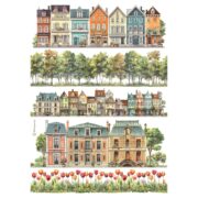 STAMPERIA HOUSES DECOUPAGE RICE PAPER A4-DFSA4989
