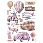 STAMPERIA TRANSPORTS DECOUPAGE RICE PAPER A4-DFSA4995