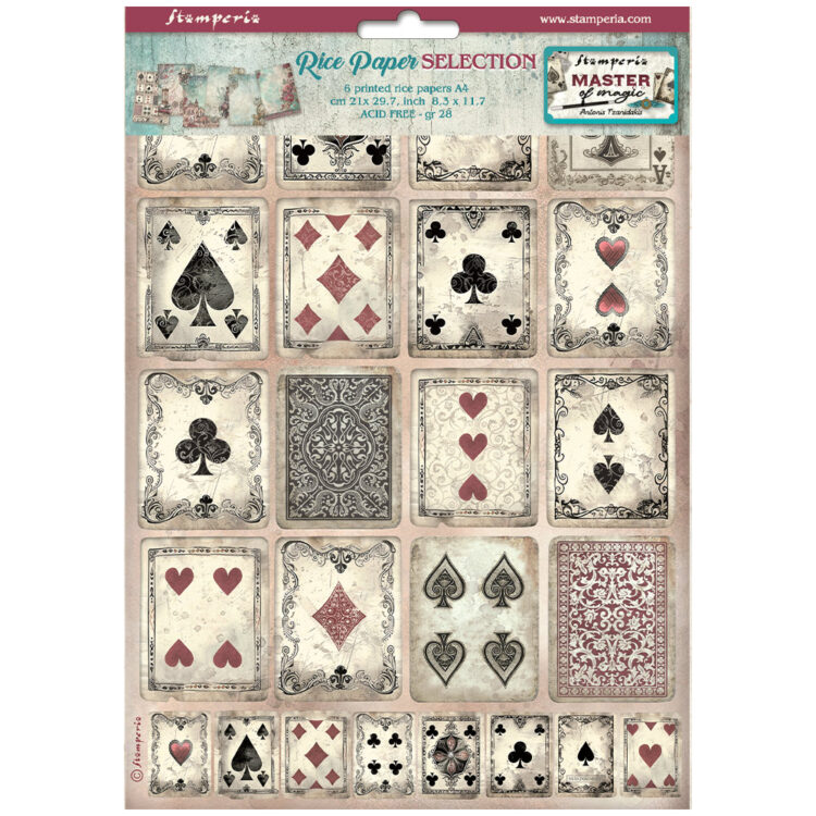 STAMPERIA MASTER OF MAGIC PAPER SELECTION 6PCS A4 DFSA4XMM - Image 1