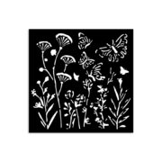 STAMPERIA POPPIES AND BUTTERFLY PATTERN 12 X 12 CM - KSTDS-16