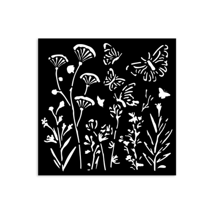 full_KSTDS16_1 STAMPERIA POPPIES AND BUTTERFLY PATTERN 12 X 12 CM - KSTDS-16 - Image 1