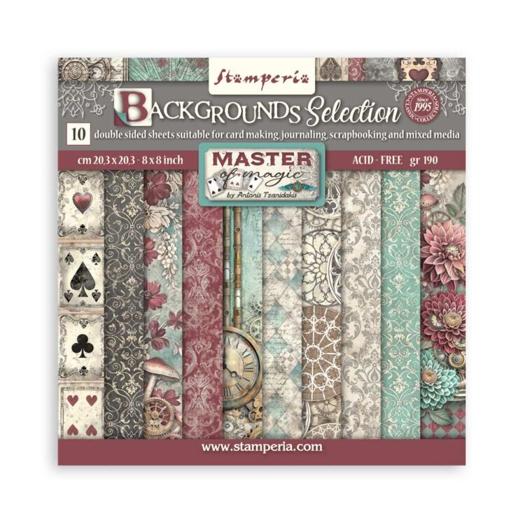 STAMPERIA MASTER OF MAGIC PAPER BLOCK 20.3/20.3 CM-SBBS123 - Image 1