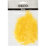 CREATIV FEATHERS FOR DECORATION YELLOW 5-12CM, 15PCS - 51693